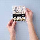 BUDGETフォト救結婚式招待状日QRコード チラシ (手)