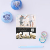 BUDGETフォト救結婚式招待状日QRコード チラシ (シングル)