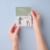 BUDGETフォト救結婚式招待状日QRコード チラシ (手)