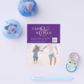 BUDGETフォト救結婚式招待状日QRコード チラシ (シングル)