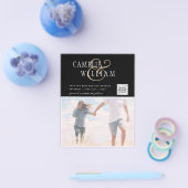 BUDGETフォト救結婚式招待状日QRコード チラシ (シングル)