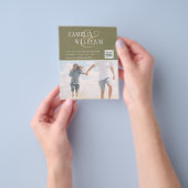 BUDGETフォト救結婚式招待状日QRコード チラシ (手)