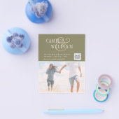 BUDGETフォト救結婚式招待状日QRコード チラシ (シングル)