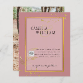 BUDGETフォト結婚式招待状日付の保存