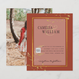 BUDGETフォト結婚式招待状日付の保存