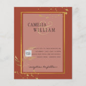 BUDGETフォト結婚式招待状日付の保存 (正面)