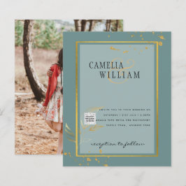 BUDGETフォト結婚式招待状日付の保存