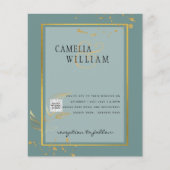 BUDGETフォト結婚式招待状日付の保存 (正面)