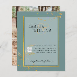 BUDGETフォト結婚式招待状日付の保存