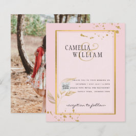 BUDGETフォト結婚式招待状日付の保存