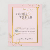 BUDGETフォト結婚式招待状日付の保存 (正面)