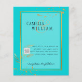 BUDGETフォト結婚式招待状日付の保存 (正面)