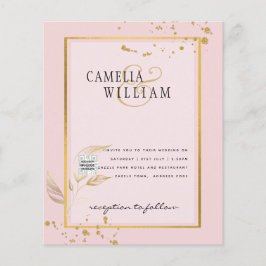 BUDGETフォト結婚式招待状日付の保存 チラシ