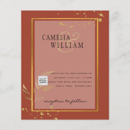 BUDGETフォト結婚式招待状日付の保存 チラシ