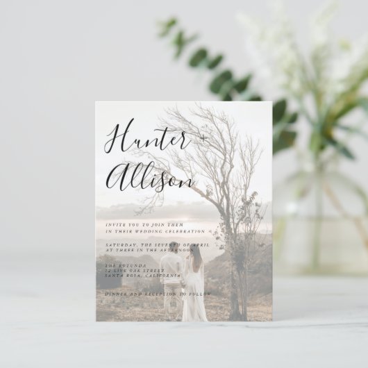 Budgetフォト結婚式招待状 (スタンド正面)