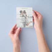 Budgetフォト結婚式招待状 チラシ (手)