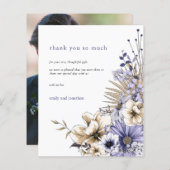 Budgetフォト花模様結婚薄紫の感謝 (正面/裏面)