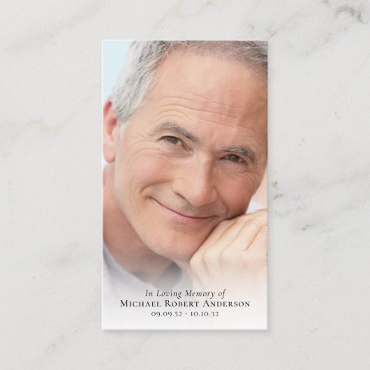 Budgetフルフォトメモリアル祈りの言葉カード コーリングカード (正面)