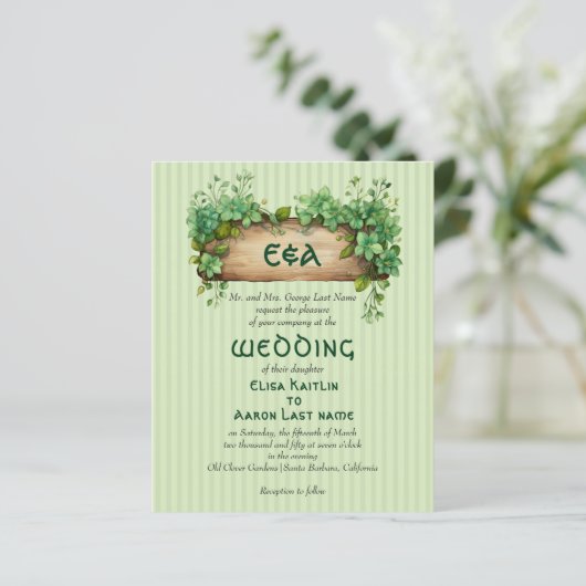 BUDGETフレームセントパトリックの日結婚式招待状 (スタンド正面)