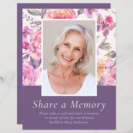 BUDGETフローラフォト共有メモリテーブル記号 (正面/裏面)