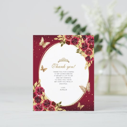 BUDGETフローラレッド金ゴールドバタフライフォトキンセアニラ (スタンド正面)