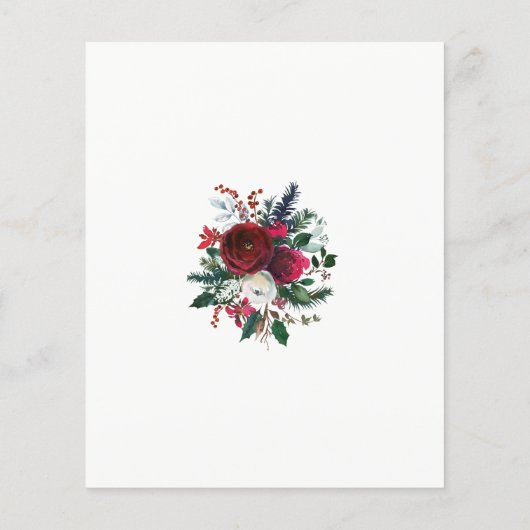 BUDGETフローラ冬の結婚クリスマス救の日付 (裏面)