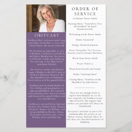 BUDGETフローラ牡丹フォトメモリアルサービスプログラム (裏面)