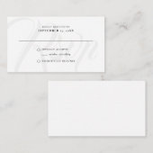 BUDGETブエレガントラシスク素朴リプトRSVP結婚の ノートカード (正面/裏面)