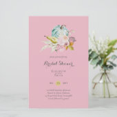 BUDGETブライダルシャワー招待状カスタムの色 (スタンド正面)