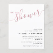BUDGETブライダルシャワー招待状 |ミニマリストピンク (正面)