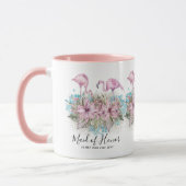 BUDGETブライドメイドブライダルパーティギフトフラミンゴ マグカップ (左)