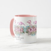 BUDGETブライドメイドブライダルパーティギフトフラミンゴ マグカップ (正面左)