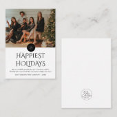 BUDGETブラック企業ロゴ写真クリスマスホリデー ノートカード (正面/裏面)