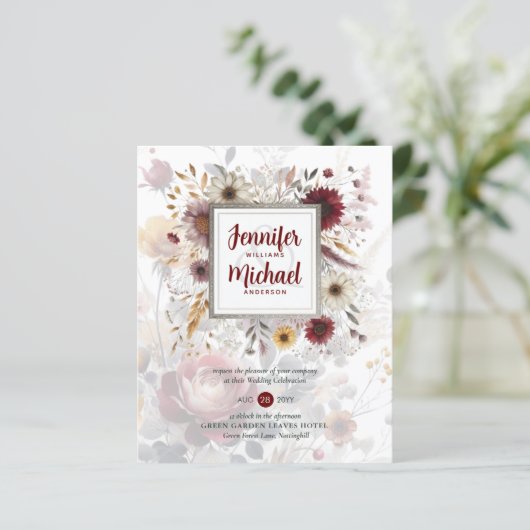 BUDGETブルガンディーイエローフローラ (スタンド正面)