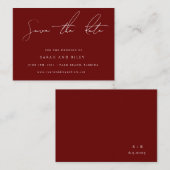 BUDGETブルゴーニュ結婚式を保存する日付招待状 ノートカード (正面/裏面)