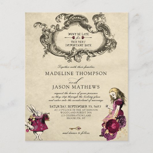 BUDGETブルゴーニュ金ゴールドアリス結婚in Wonderland (正面)