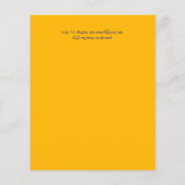 BUDGETブルーイエローサンフラワーウェディング招待 (裏面)