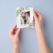 BUDGETブルーユーカリ結婚の写真日付を保存 チラシ (手)