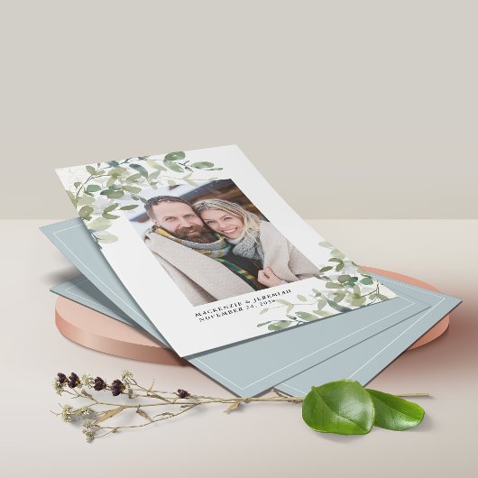 BUDGETブルーユーカリ結婚の写真日付を保存 チラシ