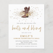 BUDGETブーツきらきら光る女性のカーボーイバチェロレッテディスコ (正面)