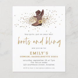 BUDGETブーツきらきら光る女性のカーボーイバチェロレッテディスコ