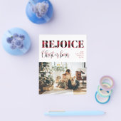 BUDGETプレイドホリデーフォトカード |クリスマスモダン。 チラシ (シングル)