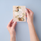 BUDGETベビーシャワー招待状 – ウッドランド動物 チラシ (手)