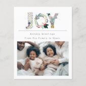 BUDGETホリディジョイフォトカパーソナライズされたード (正面)