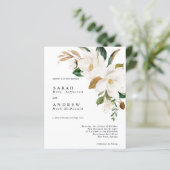 BUDGETホワイトフラワーズ&グリーン結婚式招待状 (スタンド正面)