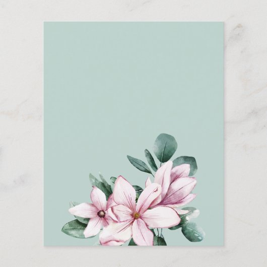 BUDGETマグノリアリース写真結婚式の日付を保存 (裏面)