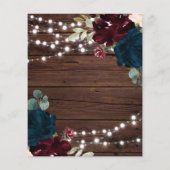 BUDGETマルサラ&ネイビー素朴ウッド日付を保存 (裏面)