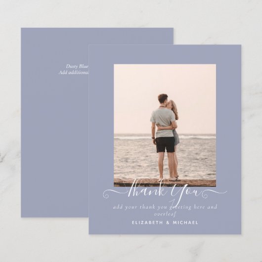 BUDGETミニマリスト写真ありがとうDUSTY Blue (正面/裏面)