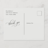 BUDGETミニマリスト写真カスタムウェディングありがとう (裏面)