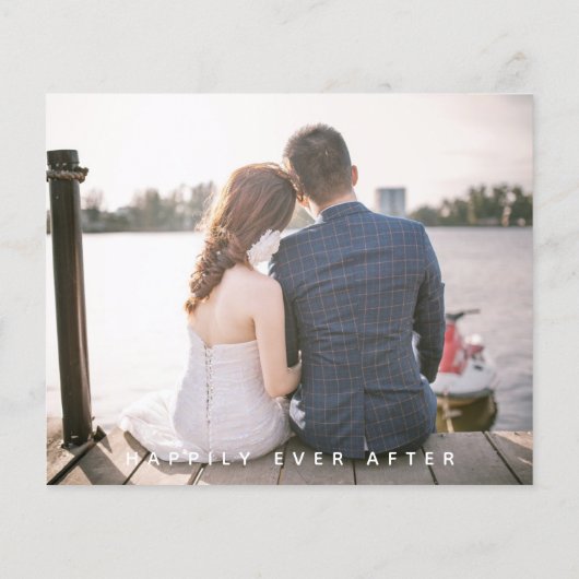 BUDGETミニマリスト写真カスタムウェディングありがとう (裏面)